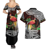 Papua New Guinea Christmas Couples Matching Summer Maxi Dress and Hawaiian Shirt LT9 - Polynesian Pride