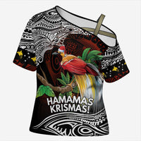 Papua New Guinea Christmas Cross Shoulder Shirt - Polynesian Pride
