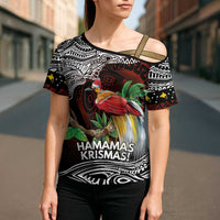 Papua New Guinea Christmas Cross Shoulder Shirt - Polynesian Pride