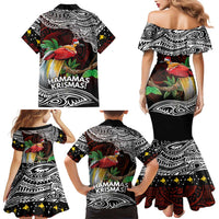 Papua New Guinea Christmas Family Matching Mermaid Dress and Hawaiian Shirt - Polynesian Pride