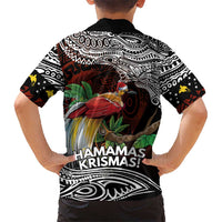 Papua New Guinea Christmas Family Matching Off Shoulder Short Dress and Hawaiian Shirt - Polynesian Pride
