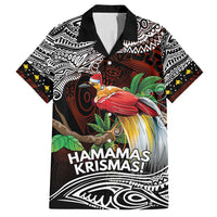 Papua New Guinea Christmas Family Matching Off Shoulder Short Dress and Hawaiian Shirt - Polynesian Pride