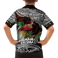 Papua New Guinea Christmas Family Matching Short Sleeve Bodycon Dress and Hawaiian Shirt LT9 - Polynesian Pride