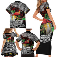 Papua New Guinea Christmas Family Matching Short Sleeve Bodycon Dress and Hawaiian Shirt LT9 - Polynesian Pride