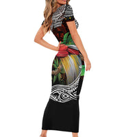Papua New Guinea Christmas Family Matching Short Sleeve Bodycon Dress and Hawaiian Shirt LT9 - Polynesian Pride