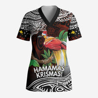 Papua New Guinea Christmas Scrub Top - Polynesian Pride
