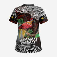 Papua New Guinea Christmas Scrub Top - Polynesian Pride
