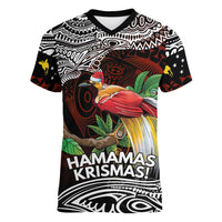 Papua New Guinea Christmas Women V-Neck T-Shirt - Polynesian Pride