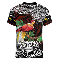 Papua New Guinea Christmas Women V-Neck T-Shirt - Polynesian Pride