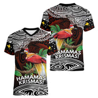 Papua New Guinea Christmas Women V-Neck T-Shirt - Polynesian Pride