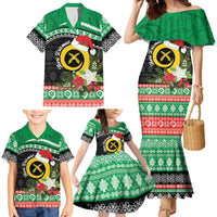 Vanuatu Pig's Tusk Meri Krismas! Family Matching Mermaid Dress and Hawaiian Shirt Vanuatuan Sand Drawing Pattern - Polynesian Pride