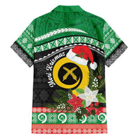 Vanuatu Pig's Tusk Meri Krismas! Family Matching Puletasi and Hawaiian Shirt Vanuatuan Sand Drawing Pattern - Polynesian Pride
