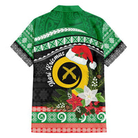 Vanuatu Pig's Tusk Meri Krismas! Family Matching Short Sleeve Bodycon Dress and Hawaiian Shirt Vanuatuan Sand Drawing Pattern - Polynesian Pride