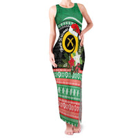 Vanuatu Pig's Tusk Meri Krismas! Family Matching Tank Maxi Dress and Hawaiian Shirt Vanuatuan Sand Drawing Pattern - Polynesian Pride