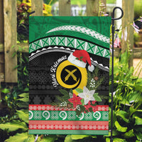 Vanuatu Pig's Tusk Meri Krismas! Garden Flag Vanuatuan Sand Drawing Pattern - Polynesian Pride