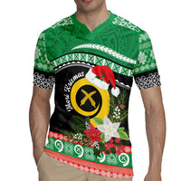 Vanuatu Pig's Tusk Meri Krismas! Rugby Jersey Vanuatuan Sand Drawing Pattern - Polynesian Pride