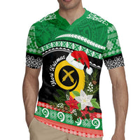 Vanuatu Pig's Tusk Meri Krismas! Rugby Jersey Vanuatuan Sand Drawing Pattern - Polynesian Pride