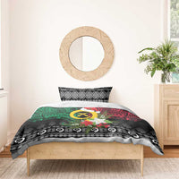 Vanuatu Pig's Tusk Meri Krismas! Bedding Set Vanuatuan Ancient Art Spirit - Polynesian Pride