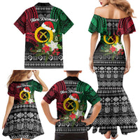 Vanuatu Pig's Tusk Meri Krismas! Family Matching Mermaid Dress and Hawaiian Shirt Vanuatuan Ancient Art Spirit - Polynesian Pride