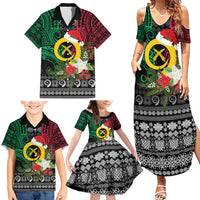 Vanuatu Pig's Tusk Meri Krismas! Family Matching Summer Maxi Dress and Hawaiian Shirt Vanuatuan Ancient Art Spirit - Polynesian Pride