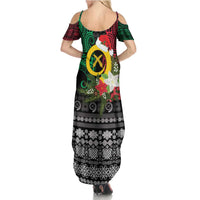 Vanuatu Pig's Tusk Meri Krismas! Family Matching Summer Maxi Dress and Hawaiian Shirt Vanuatuan Ancient Art Spirit - Polynesian Pride