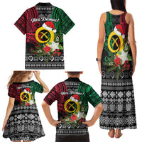 Vanuatu Pig's Tusk Meri Krismas! Family Matching Tank Maxi Dress and Hawaiian Shirt Vanuatuan Ancient Art Spirit - Polynesian Pride