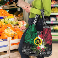 Vanuatu Pig's Tusk Meri Krismas! Grocery Bag Vanuatuan Ancient Art Spirit - Polynesian Pride