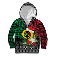 Vanuatu Pig's Tusk Meri Krismas! Kid Hoodie Vanuatuan Ancient Art Spirit - Polynesian Pride