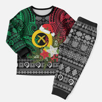Vanuatu Pig's Tusk Meri Krismas! Christmas Pajama Set Vanuatuan Ancient Art Spirit - Polynesian Pride