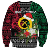 Vanuatu Pig's Tusk Meri Krismas! Sweatshirt Vanuatuan Ancient Art Spirit - Polynesian Pride