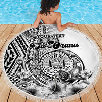 Ia Orana Tahiti Personalised Beach Blanket French Polynesia Hook Tattoo Special White Color LT9