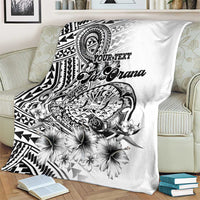 Ia Orana Tahiti Personalised Blanket French Polynesia Hook Tattoo Special White Color LT9