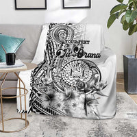 Ia Orana Tahiti Personalised Blanket French Polynesia Hook Tattoo Special White Color LT9