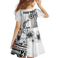 Ia Orana Tahiti Personalised Family Matching Off Shoulder Maxi Dress and Hawaiian Shirt French Polynesia Hook Tattoo Special White Color LT9