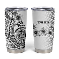 Ia Orana Tahiti Personalised Tumbler Cup French Polynesia Hook Tattoo Special White Color - Polynesian Pride