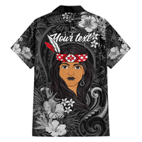 New Zealand Custom Women's Day Hawaiian Shirt Maori Girl Feathers of Hope - Black LT9 - Polynesian Pride
