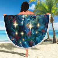New Zealand Matariki Pohutukawa Beach Blanket Te Mauri te Ora