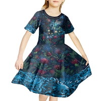 New Zealand Matariki Pohutukawa Kid Short Sleeve Dress Te Mauri te Ora