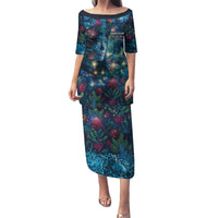 New Zealand Matariki Pohutukawa Puletasi Te Mauri te Ora LT9 Long Dress Art - Polynesian Pride