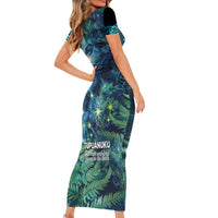 New Zealand Matariki Tupuanuku Family Matching Short Sleeve Bodycon Dress and Hawaiian Shirt Te Wā o te Hauhake