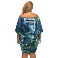 New Zealand Matariki Tupuanuku Off Shoulder Short Dress Te W o te Hauhake LT9 - Polynesian Pride