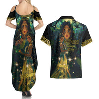 New Zealand Matariki Couples Matching Summer Maxi Dress and Hawaiian Shirt Rongo Mori Wellbeing and Good Luck LT9 - Polynesian Pride