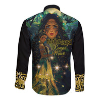 New Zealand Matariki Long Sleeve Button Shirt Rongoā Māori Wellbeing and Good Luck