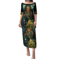 New Zealand Matariki Puletasi Rongo Mori Wellbeing and Good Luck LT9 Long Dress Art - Polynesian Pride