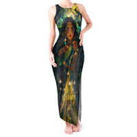 New Zealand Matariki Tank Maxi Dress Rongo Mori Wellbeing and Good Luck LT9 Women Art - Polynesian Pride