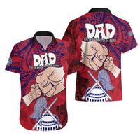 Dads Day American Samoa Hawaiian Shirt Dad Ou Te Alofa Ia Te Oe Tama - Polynesian Flowers Tribal LT9 - Polynesian Pride