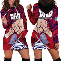 Dads Day American Samoa Hoodie Dress Dad Ou Te Alofa Ia Te Oe Tama - Polynesian Flowers Tribal LT9 - Polynesian Pride