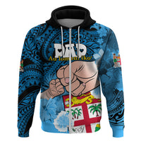 Fathers Day Polynesian Islands Fiji Hoodie Dad Au Lomani Iko Polynesian Flowers Tribal LT9 Zip Hoodie Blue - Polynesian Pride