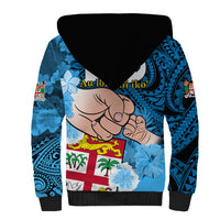 Dads Day Fiji Sherpa Hoodie Dad Au Lomani Iko - Polynesian Flowers Tribal LT9 - Polynesian Pride