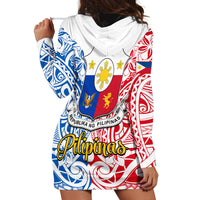 Polynesian Philippines Hoodie Dress Pilipinas Flag Style for 125th Independence Anniversary White LT9 - Polynesian Pride